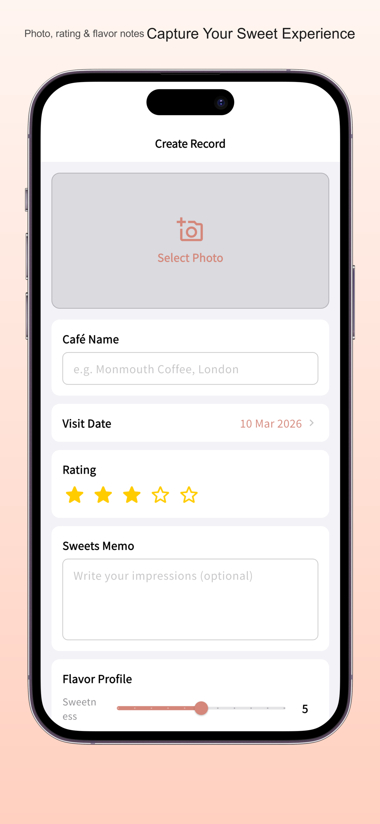 SweetLog - Cafe Sweets Diary