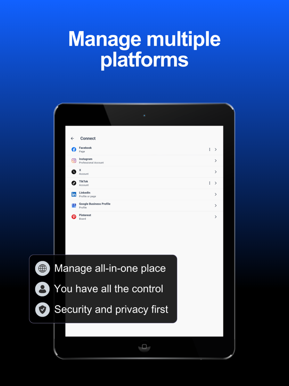 Hookle: Social Media Manager iPad screenshot 8 - Social Networking app