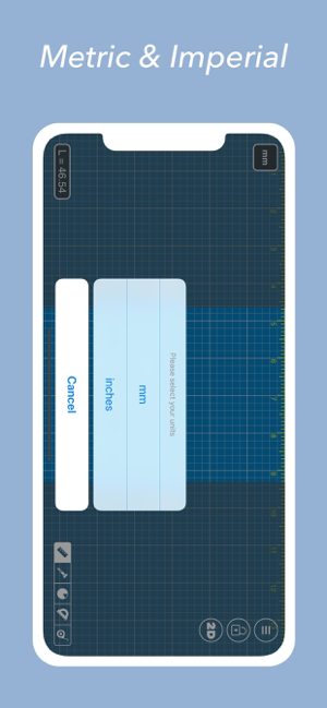 Millimeter Pro tape measure Screenshot