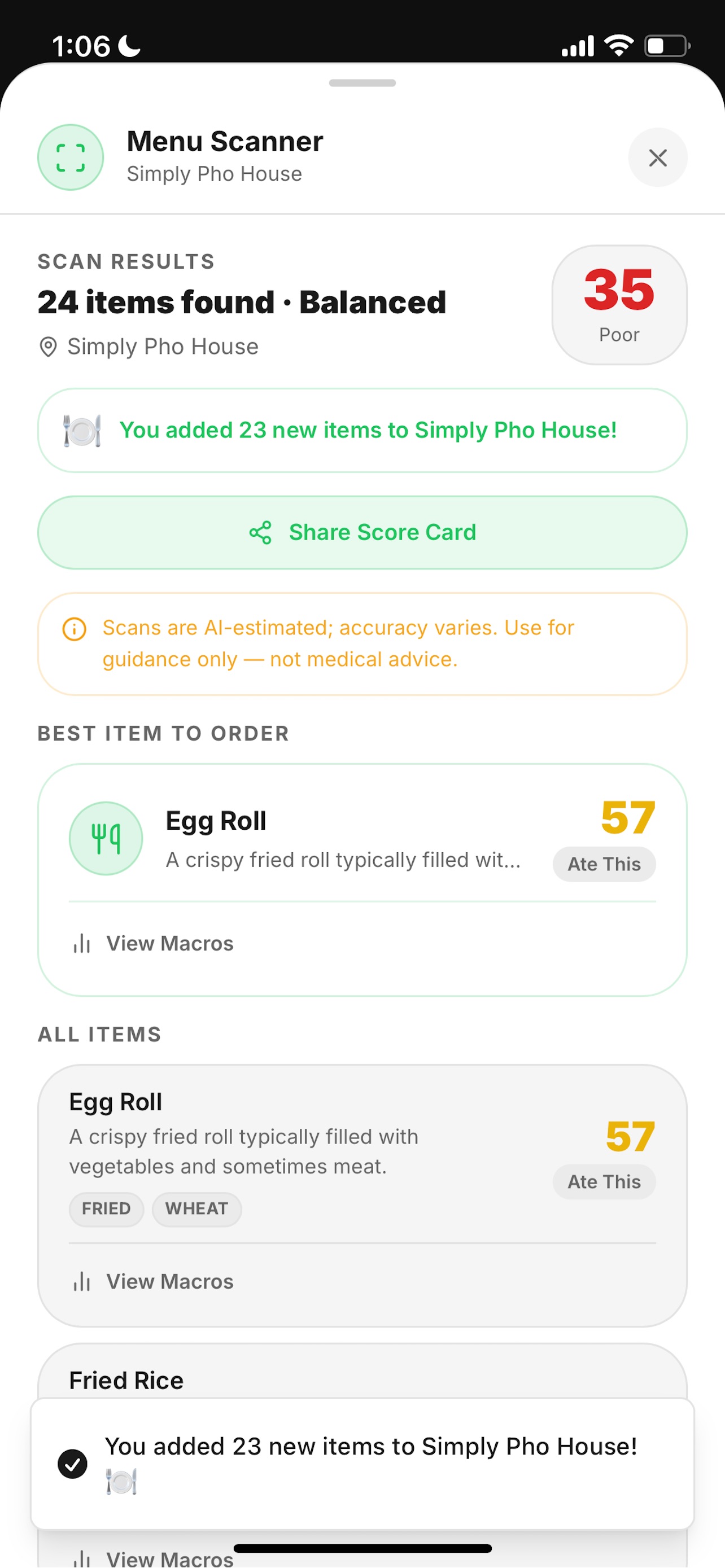 Screenshot 6 of Bitepilot: Menu Scores