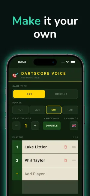 DartScore Voice: Darts Scorer screenshot 2