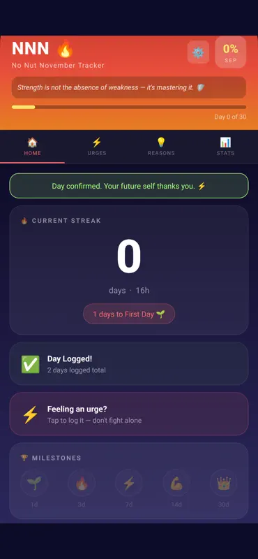No Nut November: NNN Tracker screenshot 6 of 6