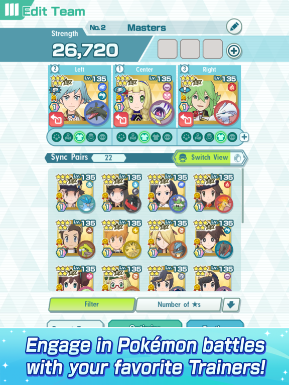 Pokémon Masters EX iPad screenshot 5 - Games app