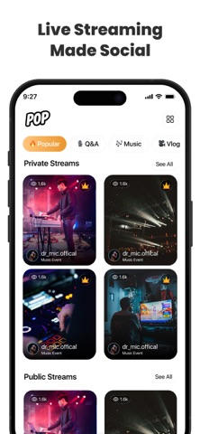 PopCast Live screenshot