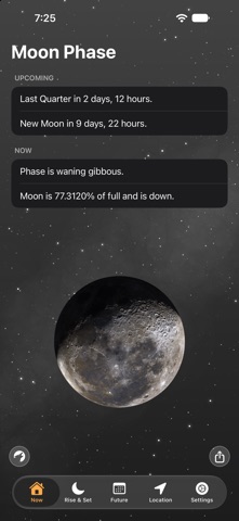 Moon Phase Calendar Plus iPhone screenshot 1