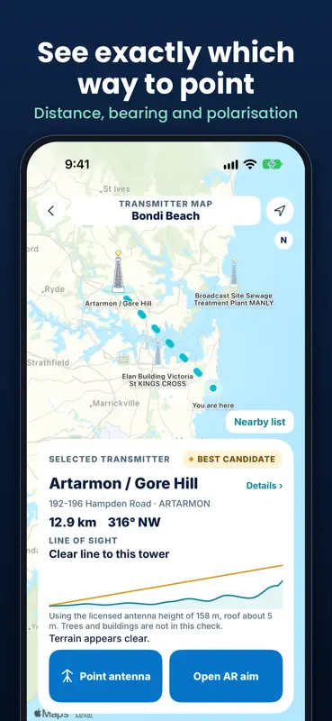 TV Antenna Finder: Tower Aim screenshot 2 of 6