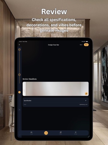 AI Mini Bar & Lounge Design iPad screenshot