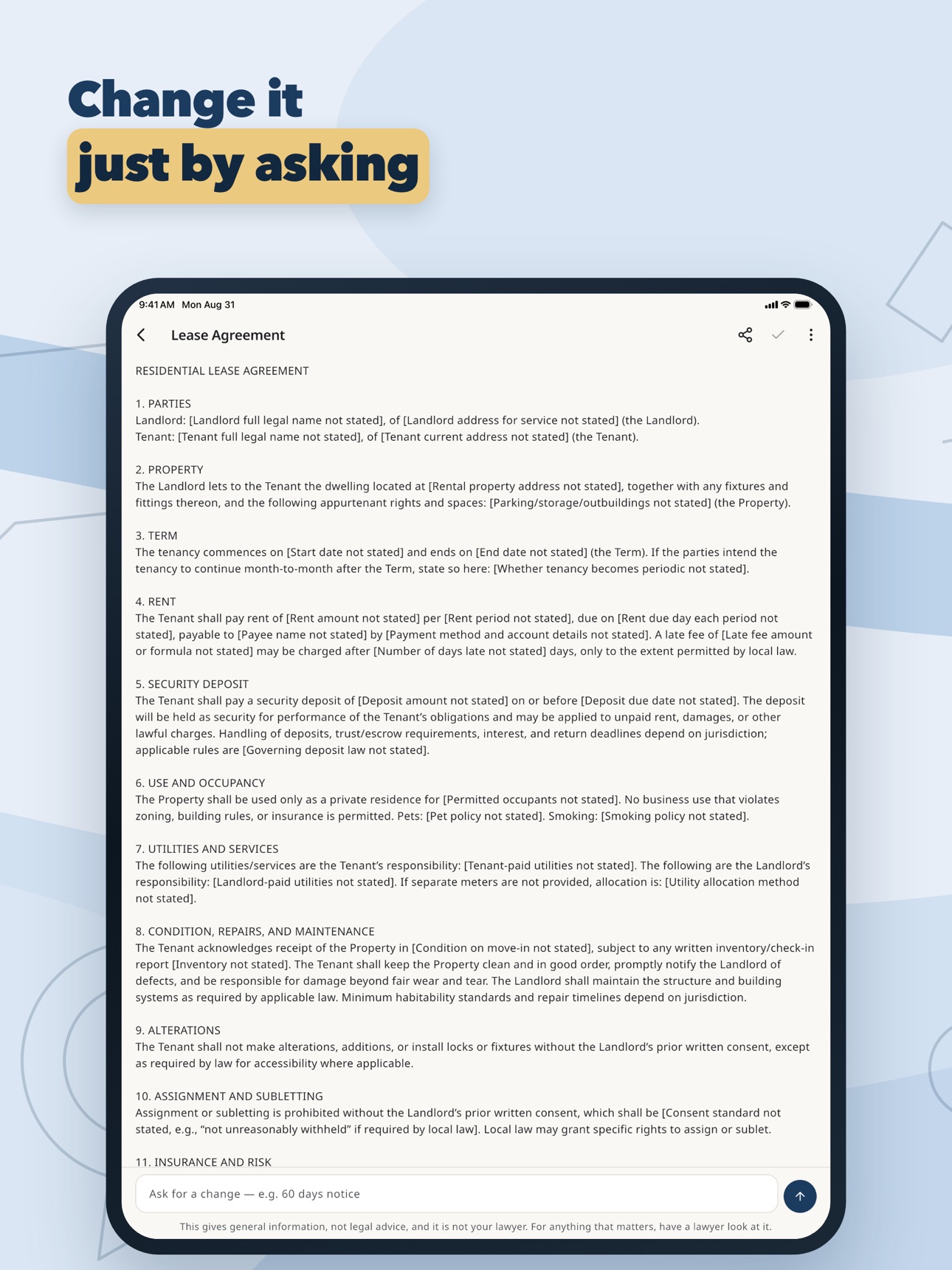 Screenshot 9 of AI Legal Assistant .