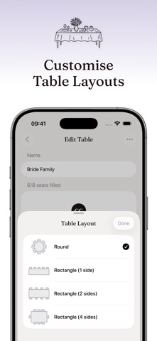 Wedding Seating Planner: Lily iPhone screenshot