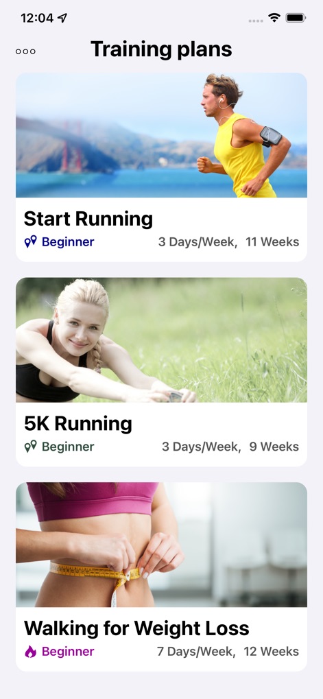 Running Walking Tracker Goals - Structured Training Programs