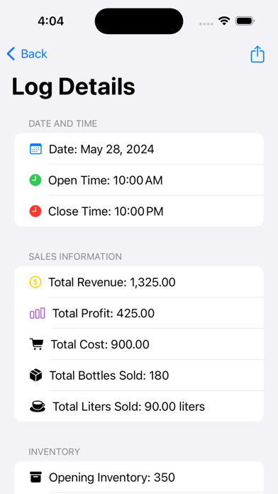 Screenshot #3 pour Cold Drinks Shop Daily Log