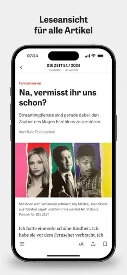 Screenshot von DIE ZEIT E-Paper auf dem iPhone 4