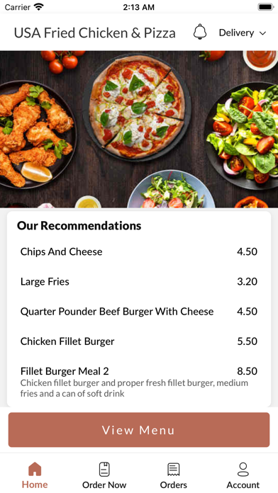 USA Fried Chicken & Pizza Screenshot