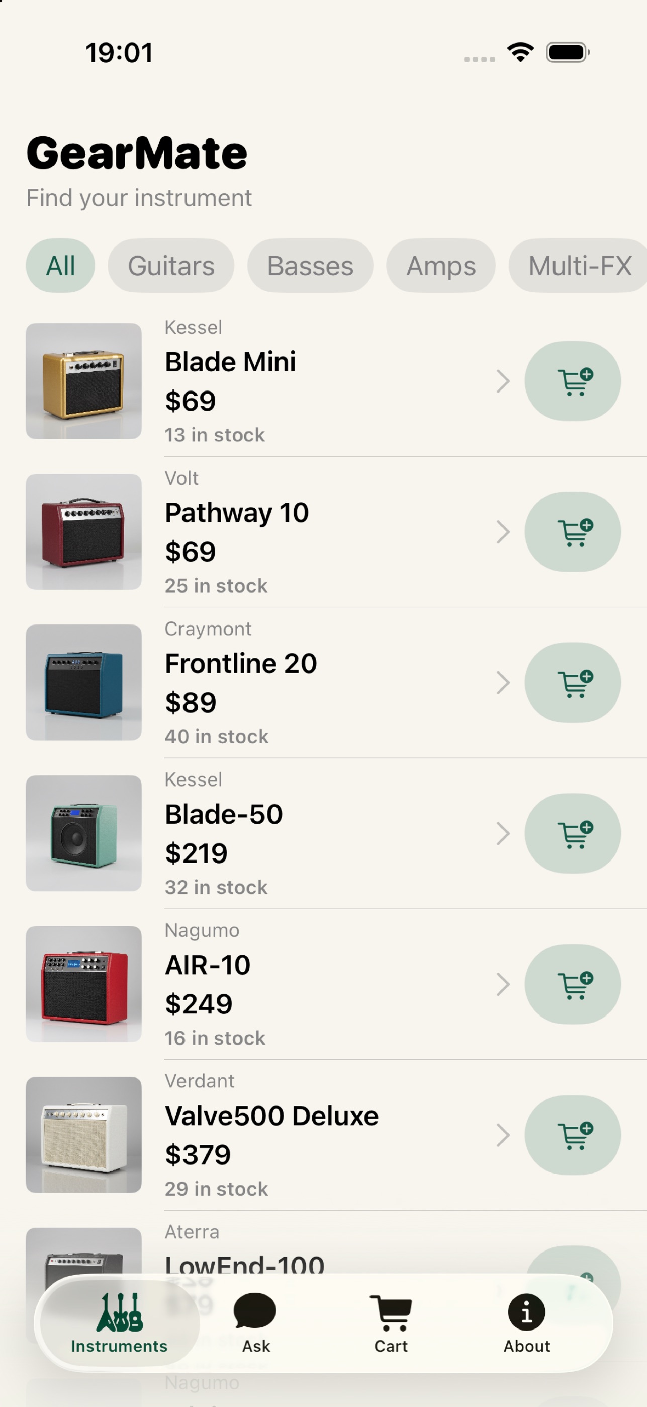 Screenshot 1 of GearMate Instruments