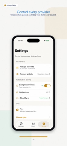 AI Limits & Reset Tracker Screenshot 5 of 10
