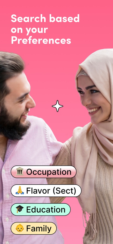 Salams: Halal Muslim Marriage - Les utilisateurs peuvent affiner leur quête de partenaire grâce à des filtres détaillés, incluant l'occupation et la secte religieuse, pour des correspondances précises.