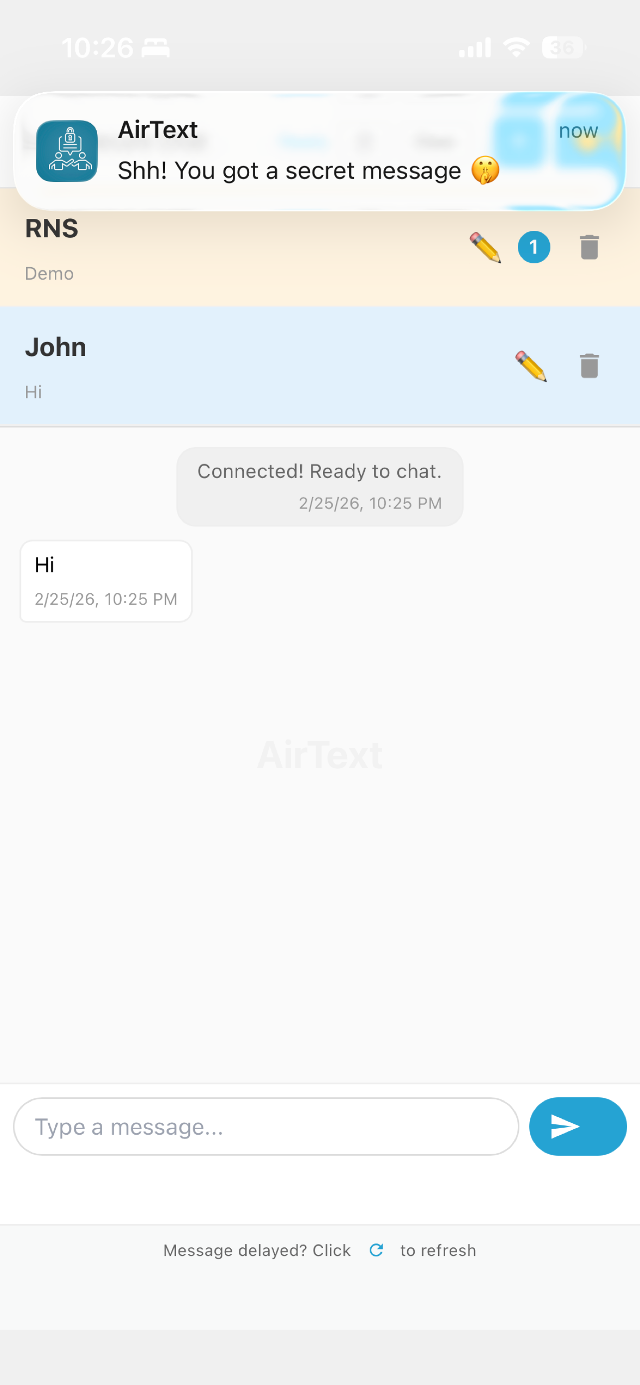 AirText - P2P Chat