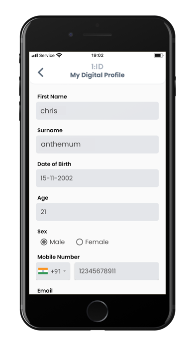 1ID - My Digital Profile Screenshot