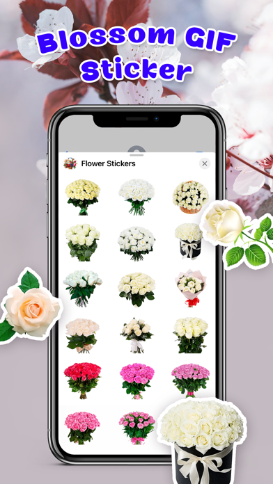 Animated Rose Flower Stickers Screenshot