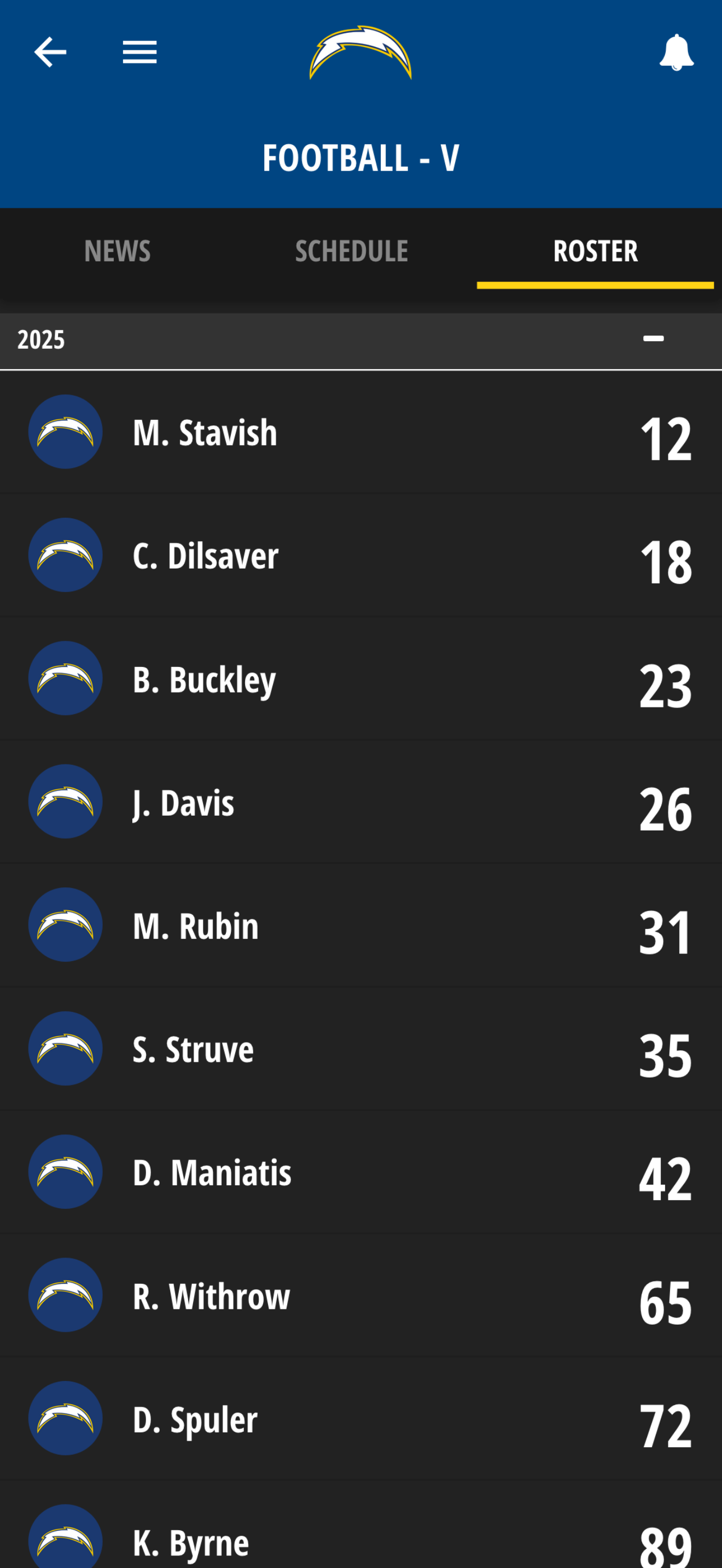 ELCA Chargers screenshot 6
