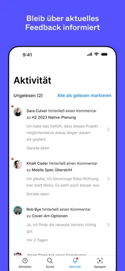 Screenshot von Figma auf dem iPhone 4