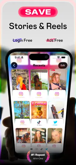Captura de pantalla de Descargar Historias: Repost IG en iPhone 1