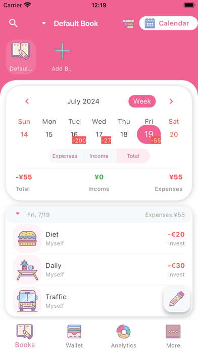 Money+ Cute Expense Tracker Screenshot