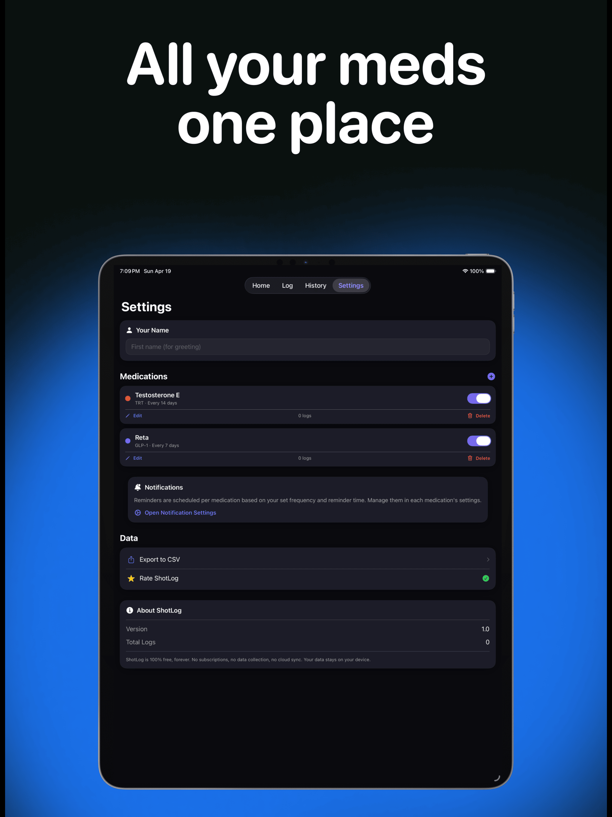 Injection Tracker & Reminder