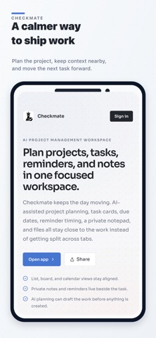Checkmate: AI Task Planner Screenshot 6 of 6