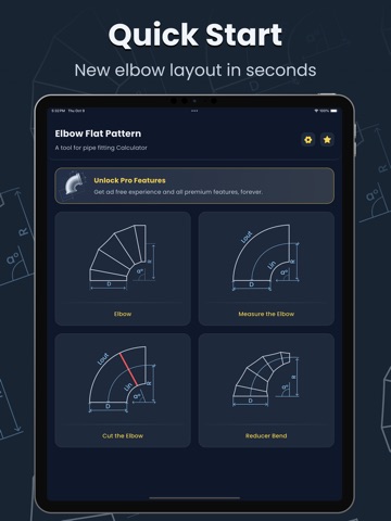 ElbowCalc - Flat Pattern Maker iPad screenshot