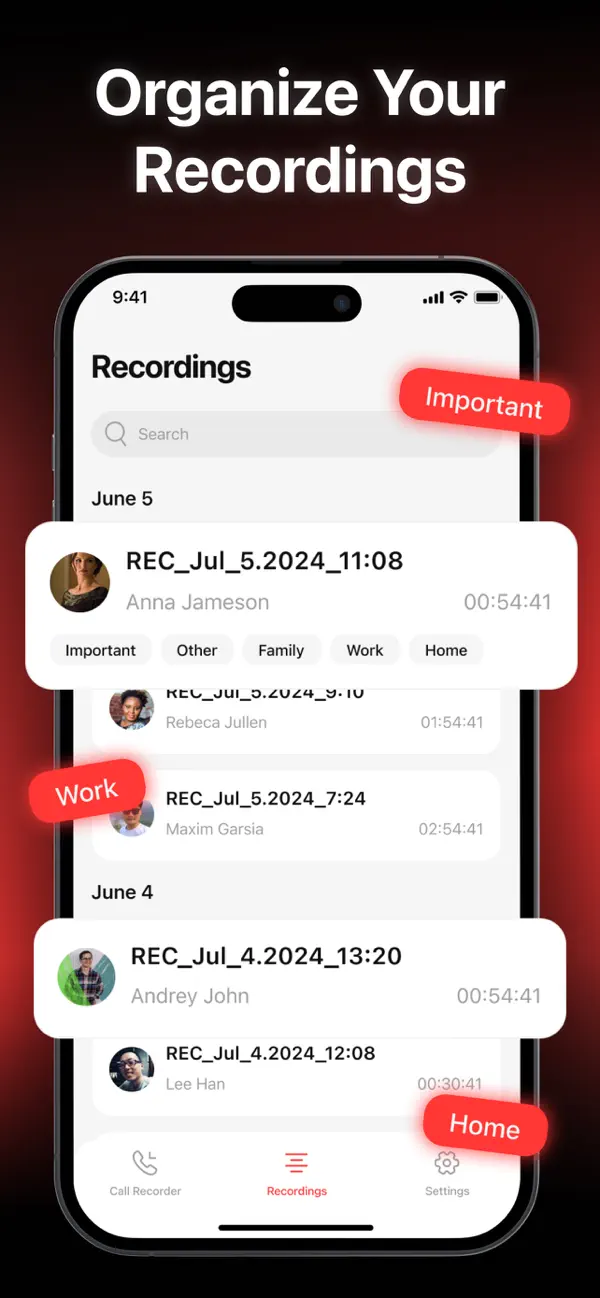 Screenshot #3 pour Enregistreur D'appel & Voice.
