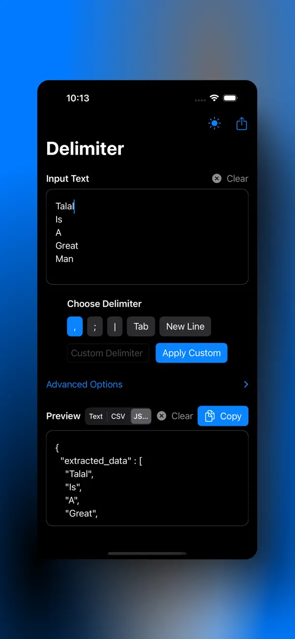 #3. Delimiter (iOS) Podle: Talal Abdullah