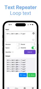 Text Repeater Loop Text screenshot #1 for iPhone