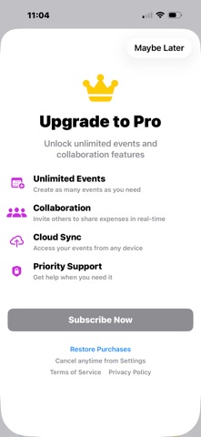 Expense Equalizer screenshot