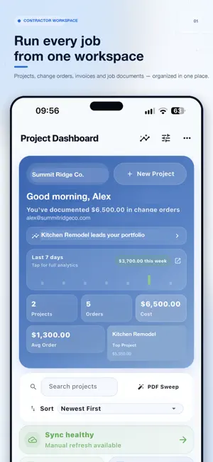 Change Order Pro Contractor screenshot 1