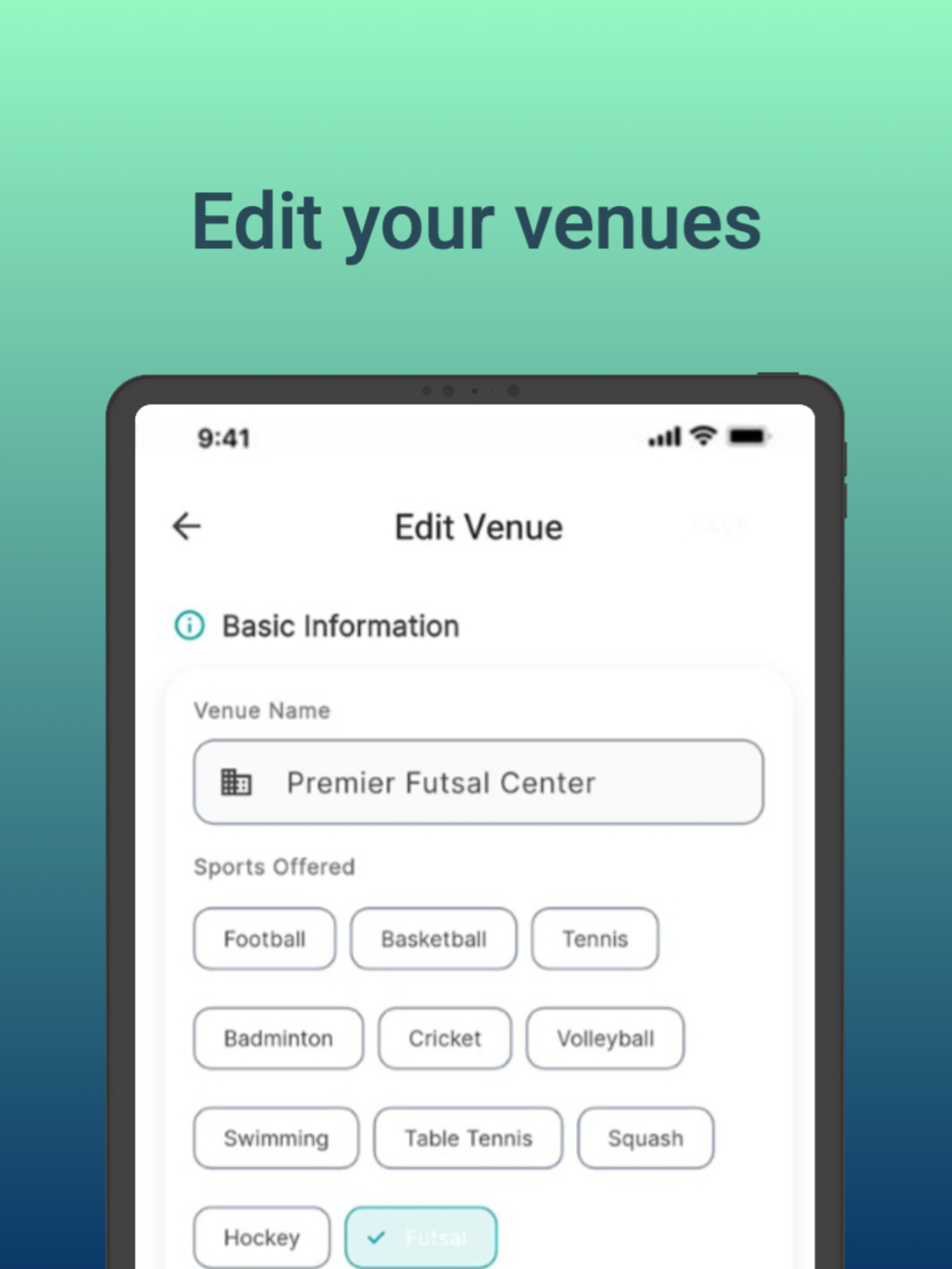 Sporty Hub – Venue Manager screenshot 12