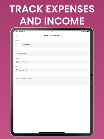 Accounts: Track Your Money iPad screenshot