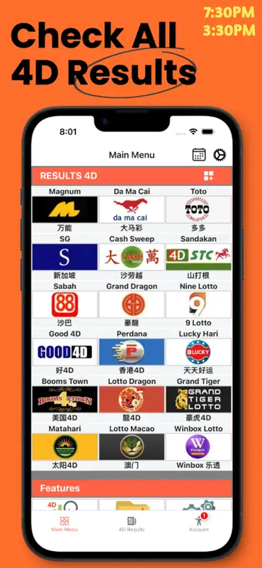 Live 4D Results 4D Lotto screenshot 1 of 8