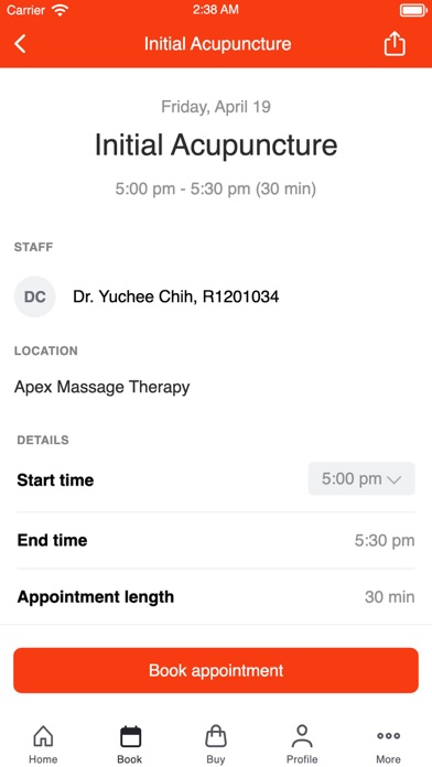 Apex Massage Therapy Screenshot