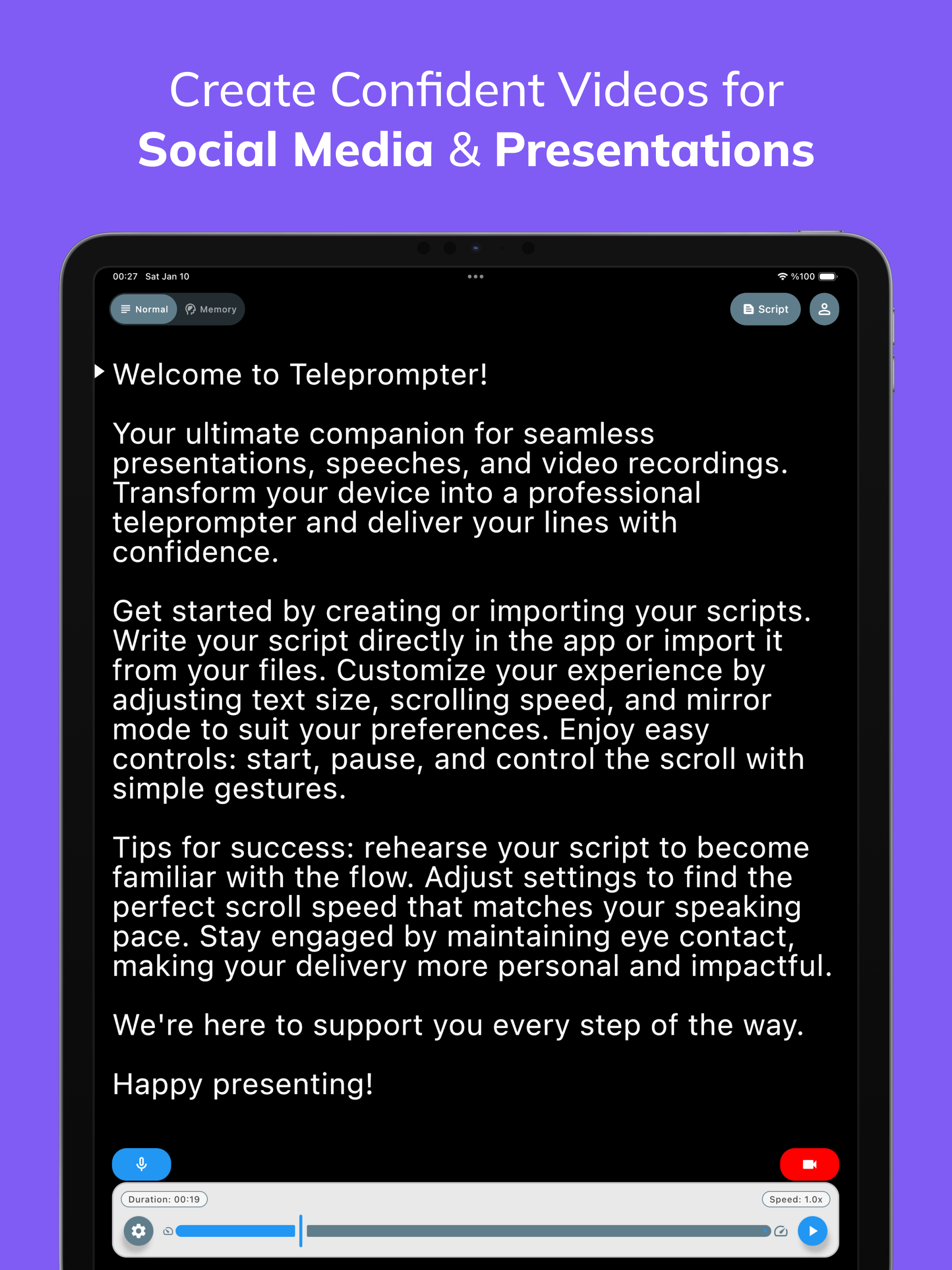 Teleprompter Recording Coach screenshot 8