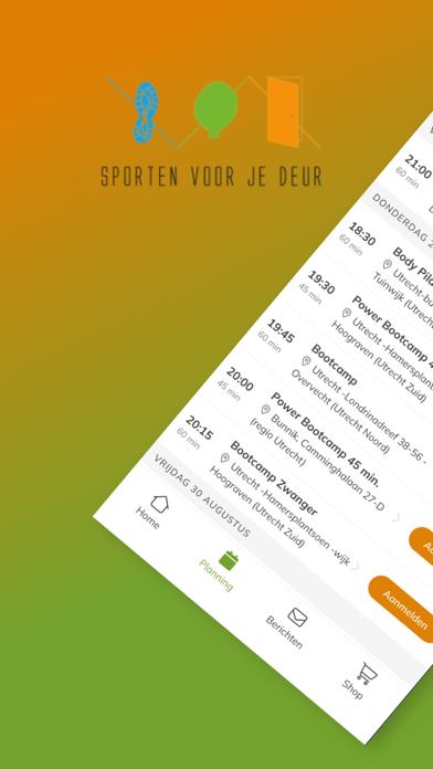 Sporten voor je deur app screenshot