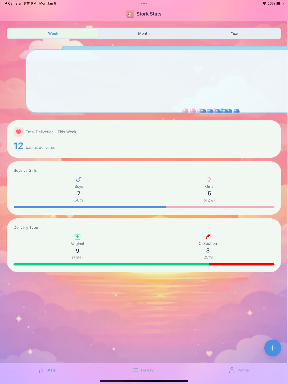 Stork Stats ipad screenshot 1