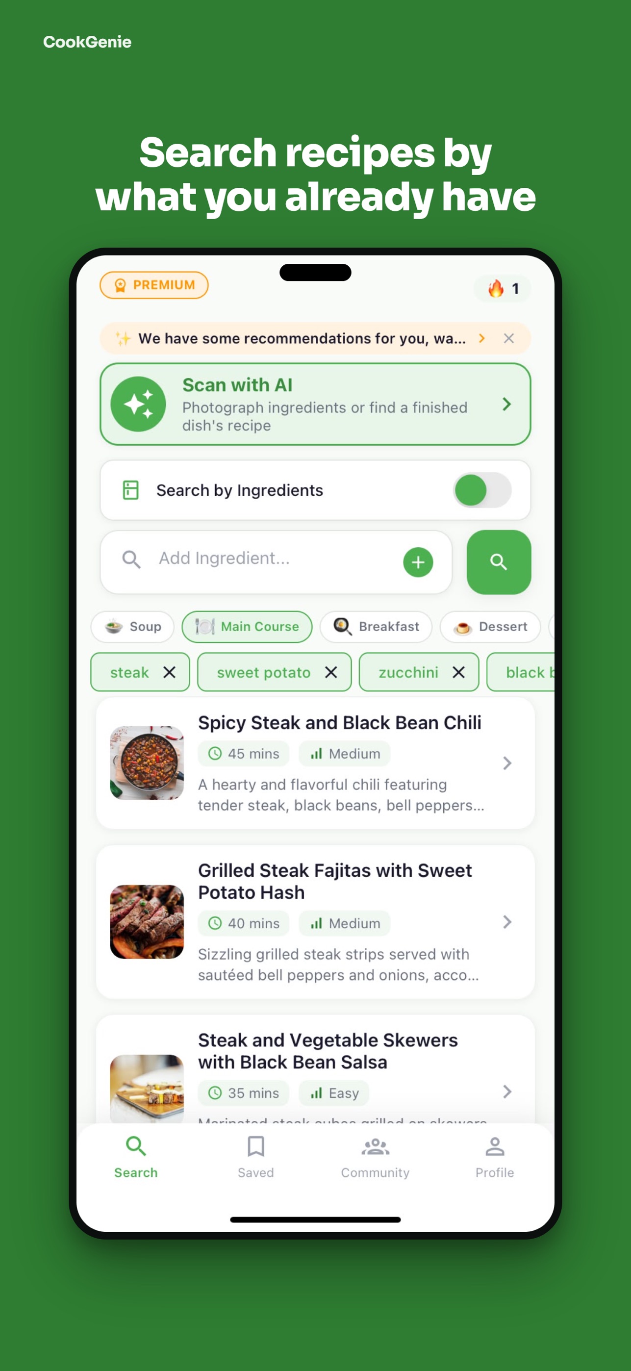 Screenshot 2 of CookGenie: AI Recipe Finder