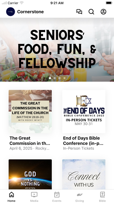 Cornerstone Bible Church WA app screenshot