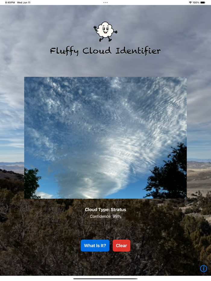 Fluffy Cloud Identifier