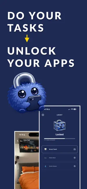 Locky: Do Tasks, Unlock Apps screenshot 1