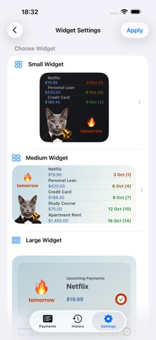 Payments reminder BillsOn iPhone screenshot
