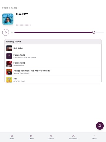Fusion Radio UK iPad screenshot