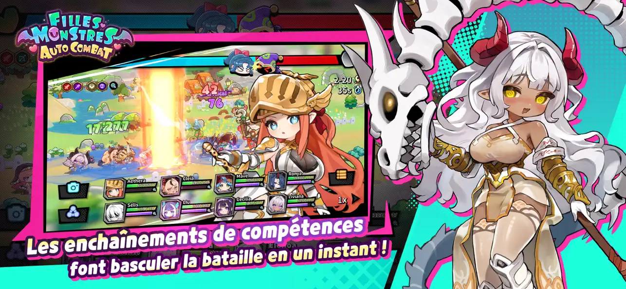 Monmusu Girls: Autobattler Hack screenshot 3 - game app interface