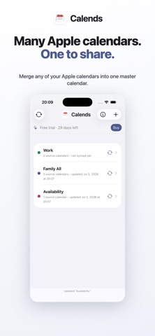 Calends: Merge Calendars iPhone screenshot